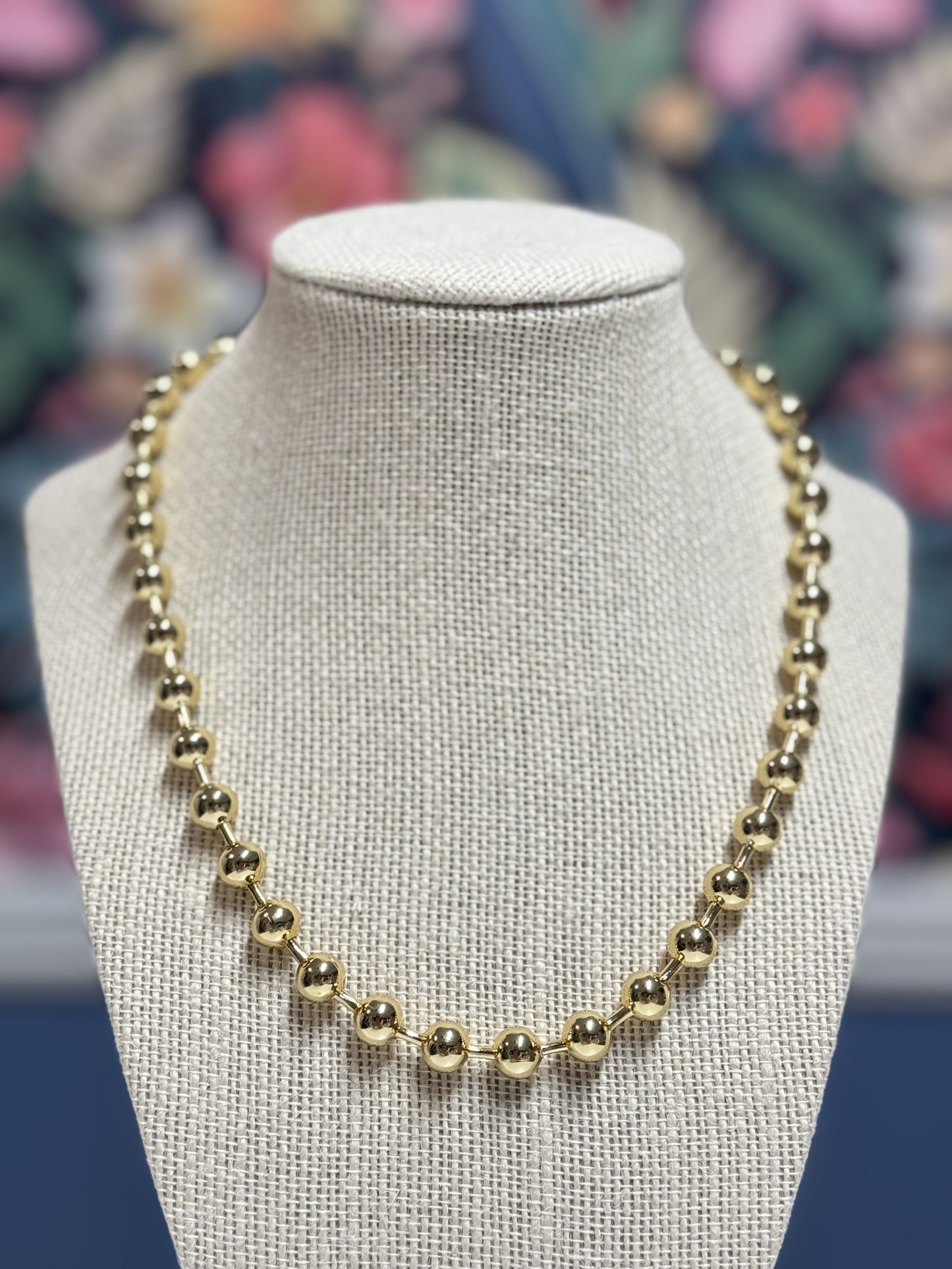 14k Gold-Plated Beaded Necklace