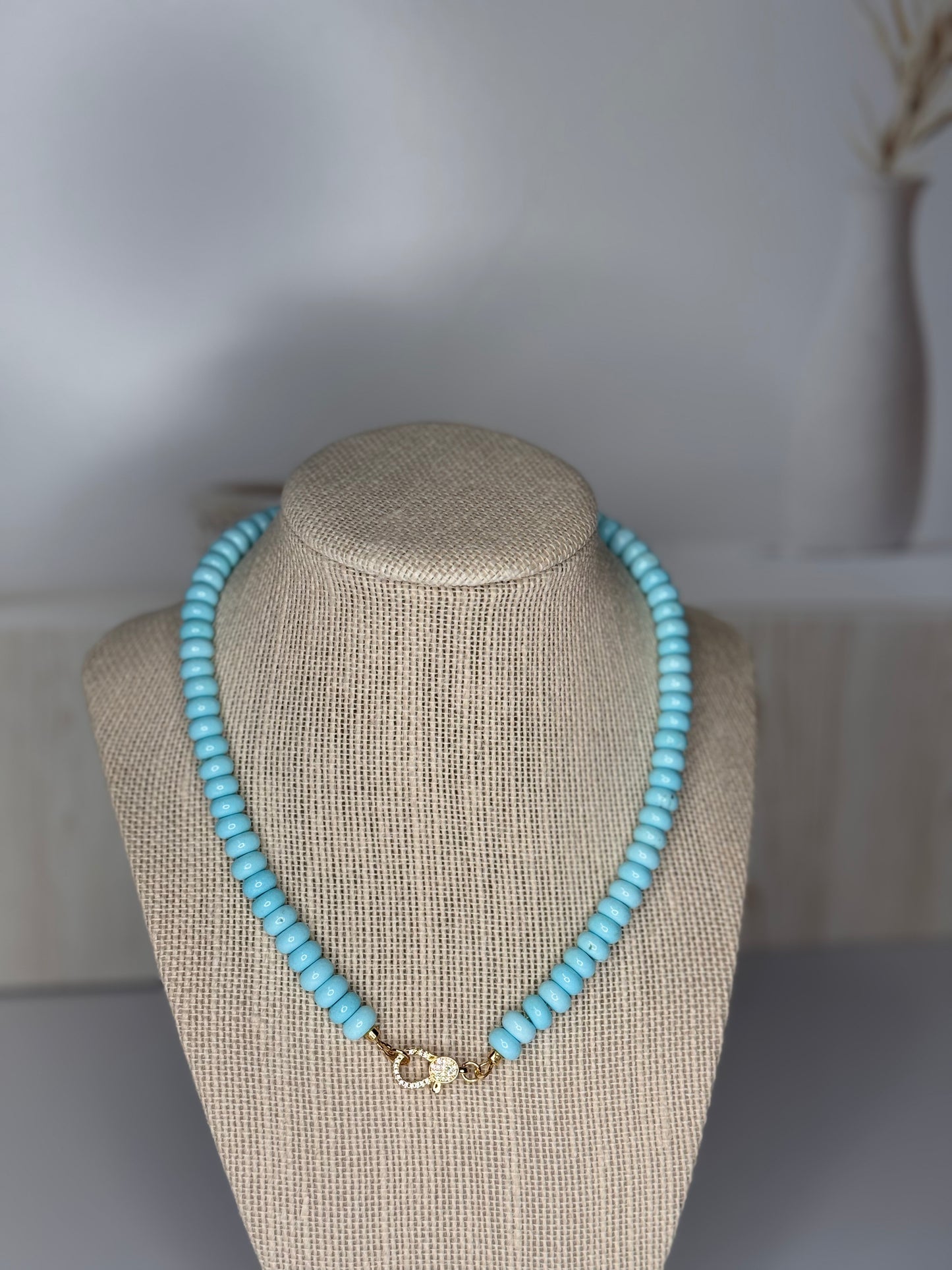 Natural Cream Turquoise Necklace