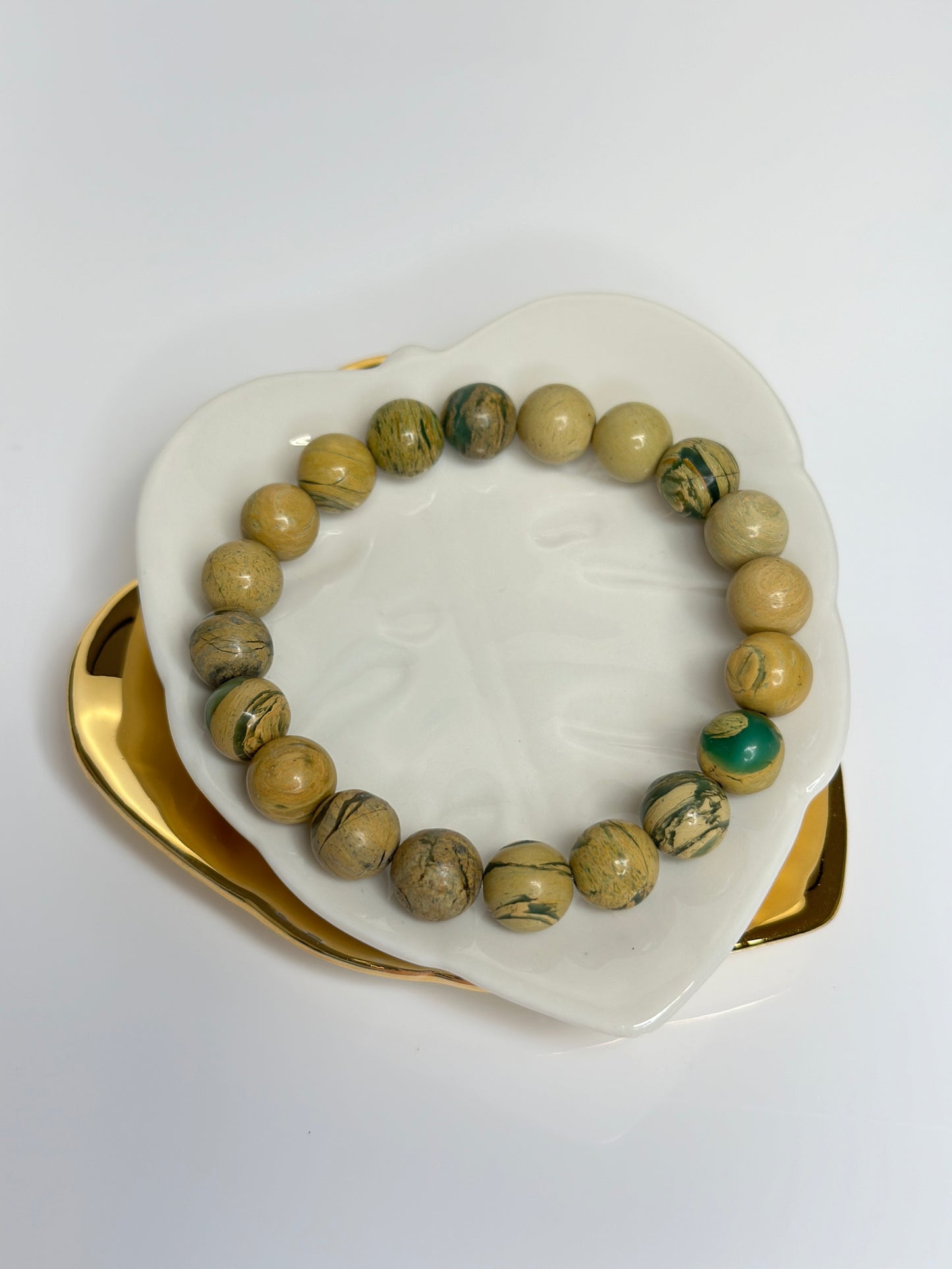 10mm Natural Lemon Green Muscovite Bracelet