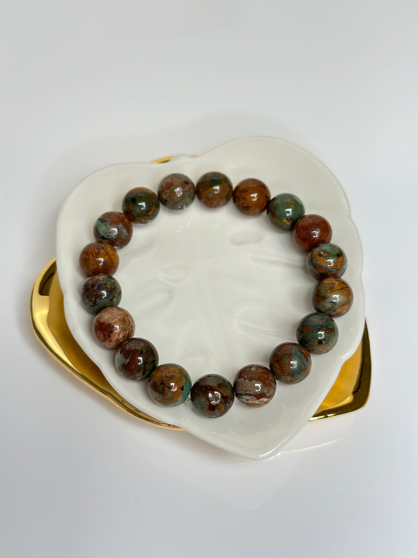 10mm African Green Opal Bracelet