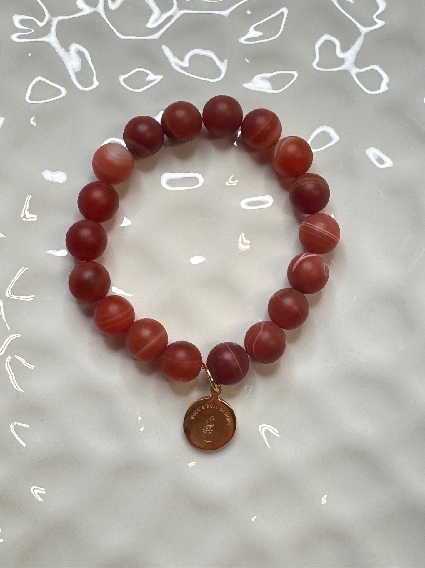 Red Banded Agate Bracelet