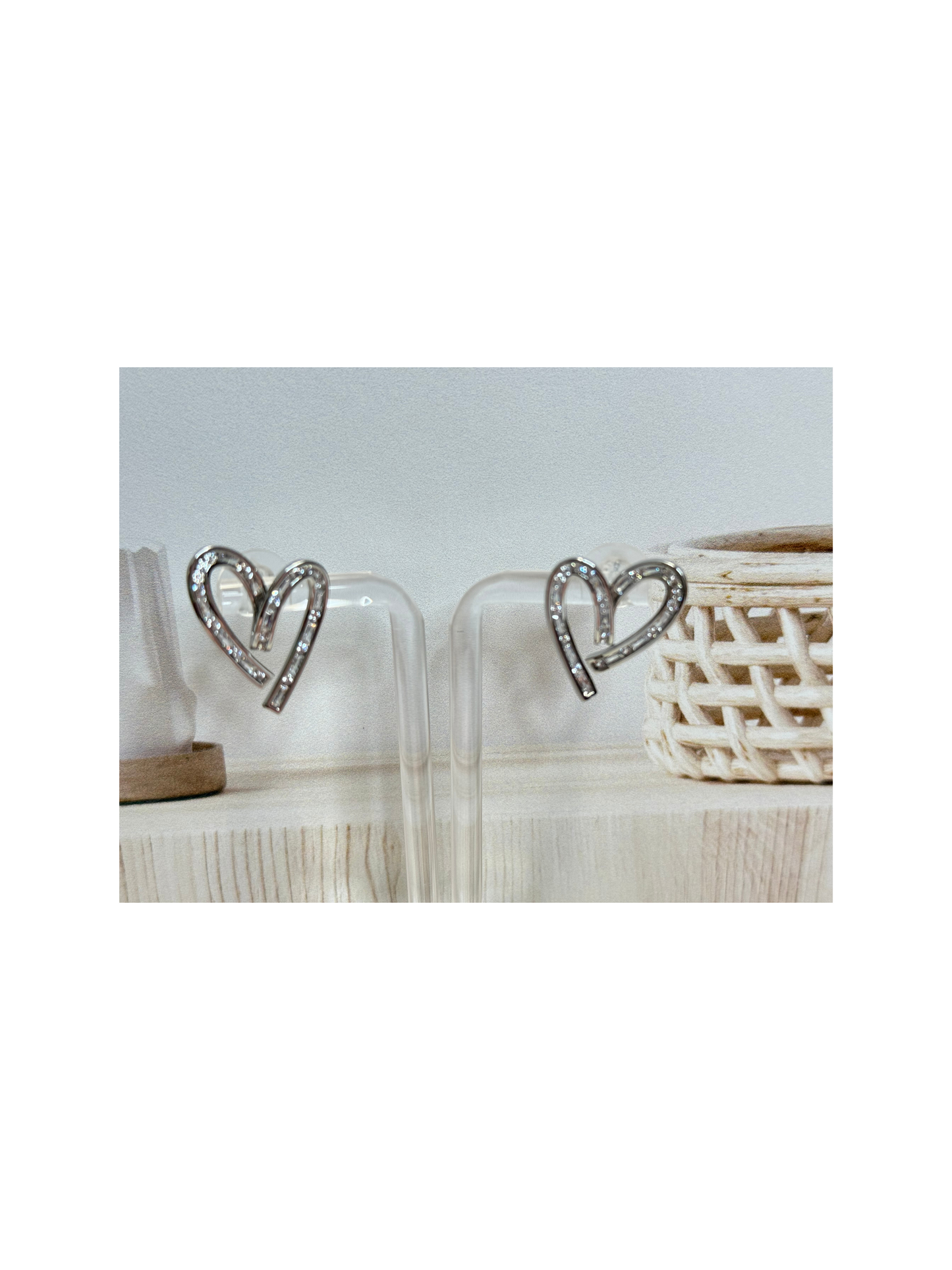 Silver Heart Earrings