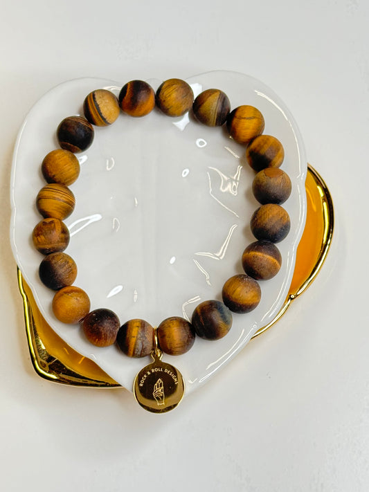 10mm Matte Tiger's Eye Bracelet