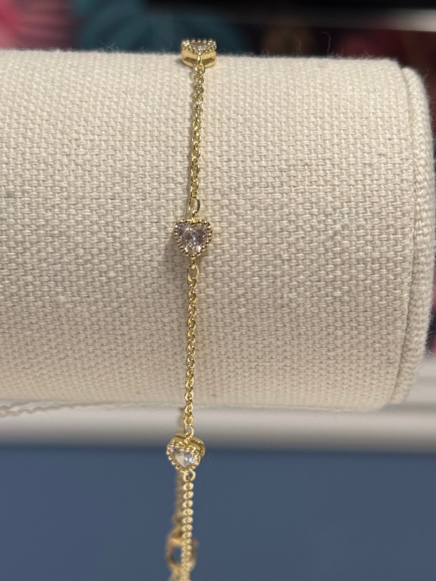 Heart with CZ Anklet