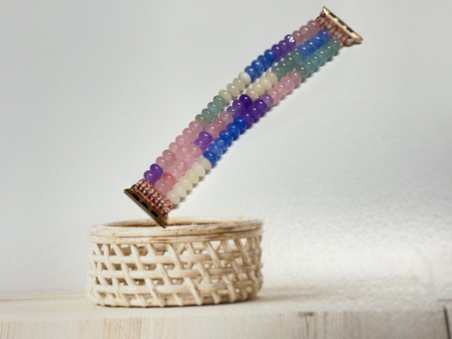 Multi-Color Rondelle Beaded watchband