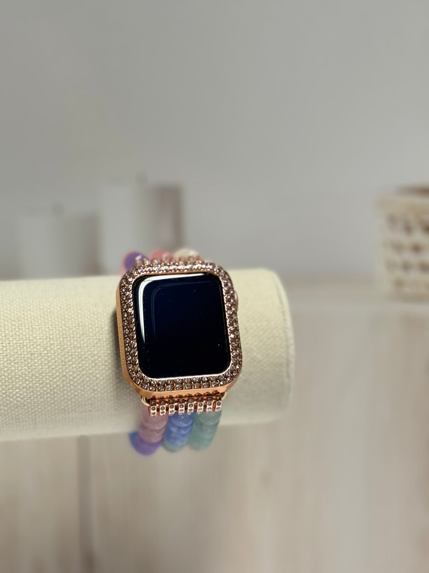 Multi-Color Rondelle Beaded watchband
