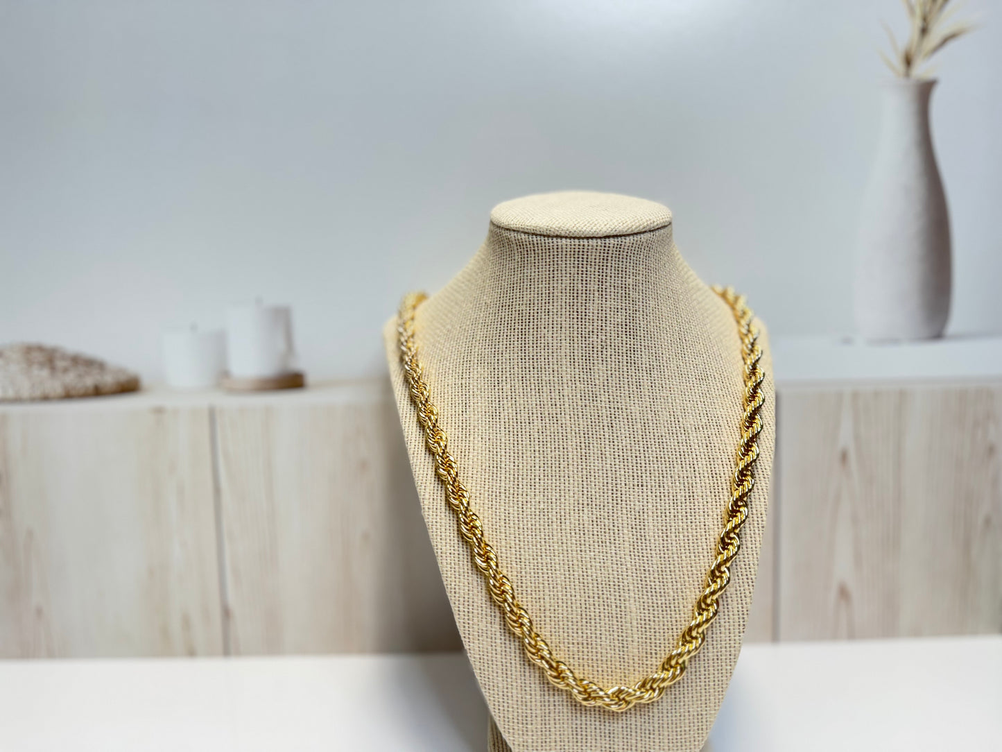 Chunky Spiral Rope Necklace