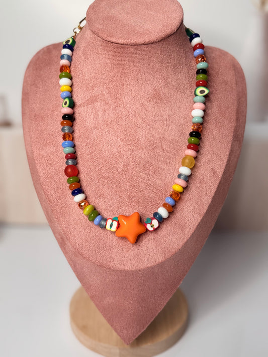 Orange Star Necklace