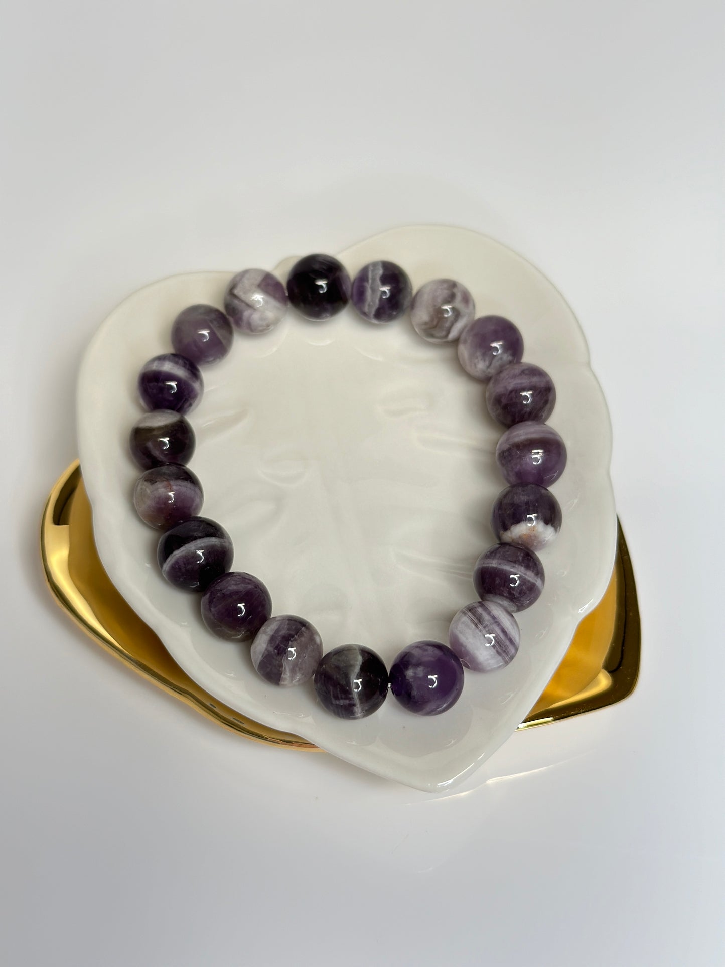 10mm Dog Tooth Amethyst Bracelet