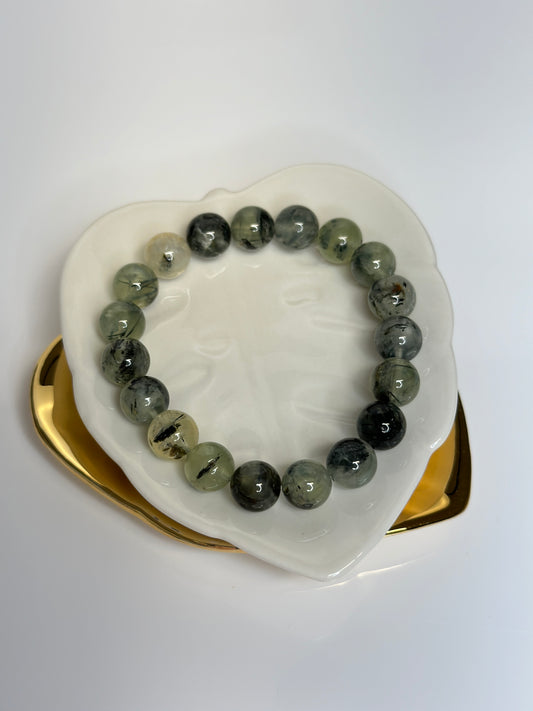 10mm Natural Prehnite Bracelet