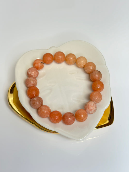 10mm Orange Calcite Bracelet