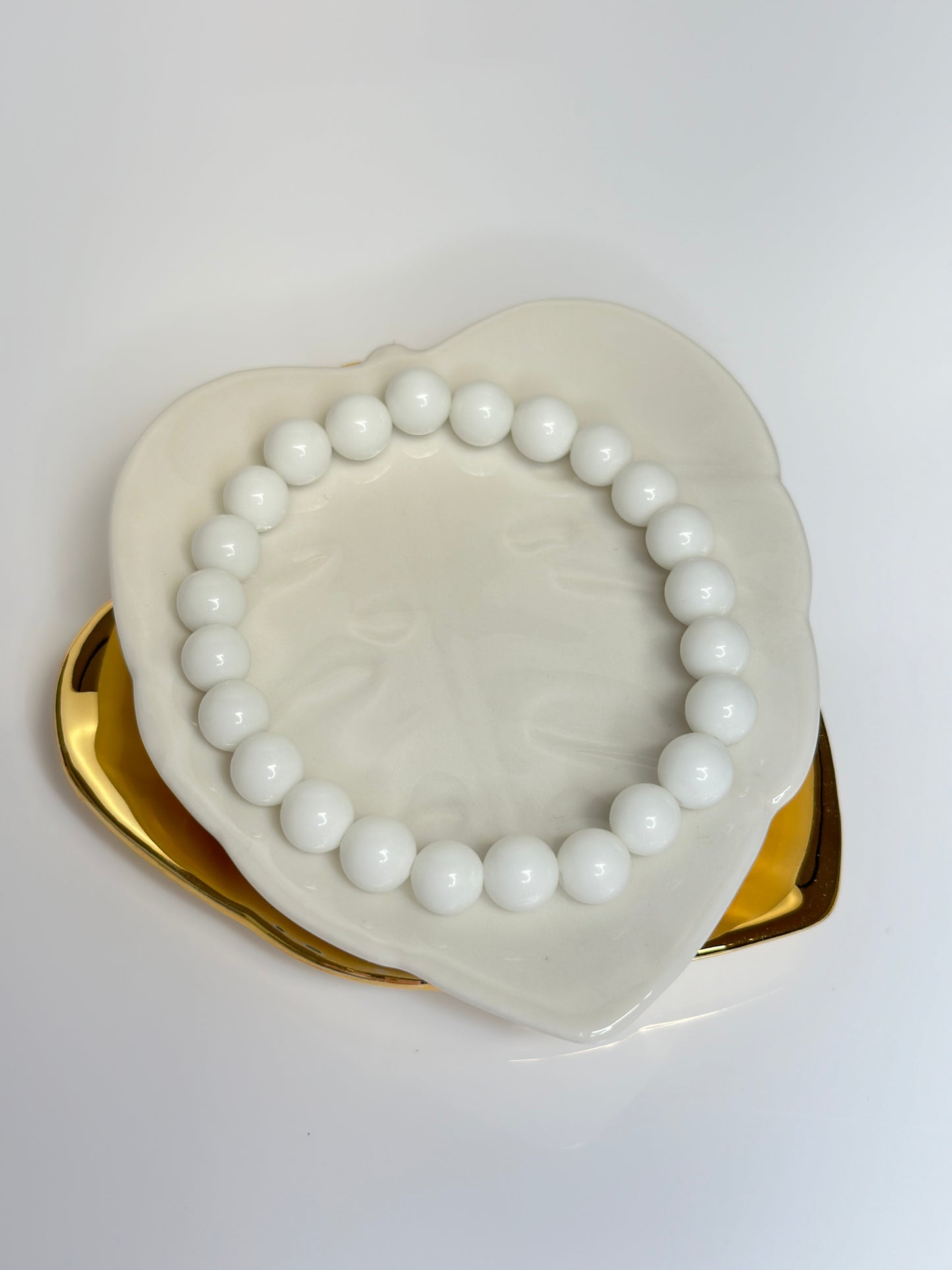 Natural White Jade Bracelet (RARE)