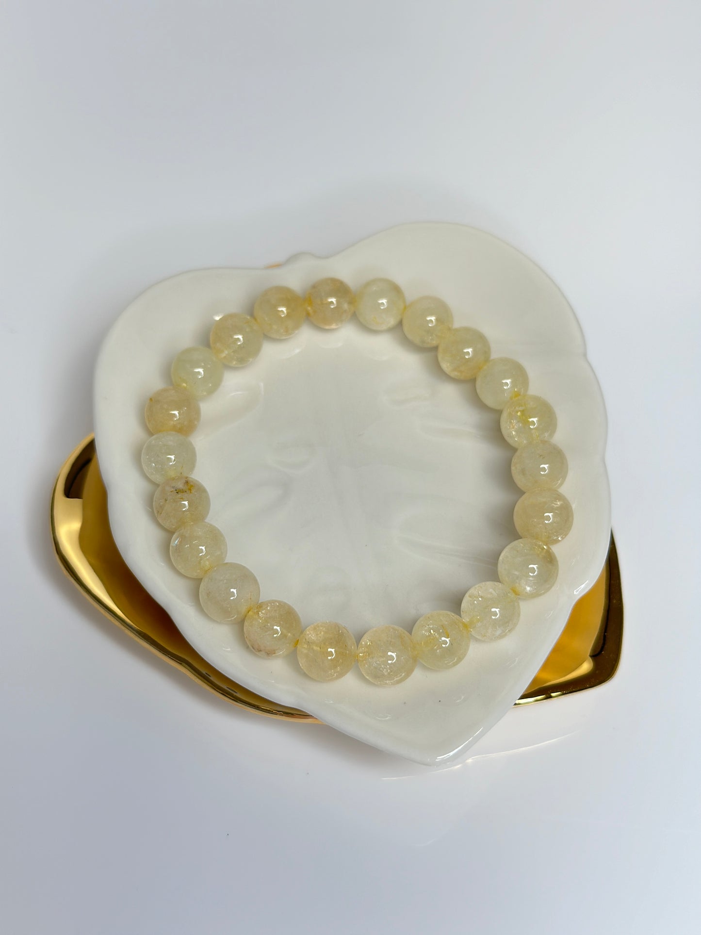 10mm Natural Gold Rutilated Quartz Bracelet