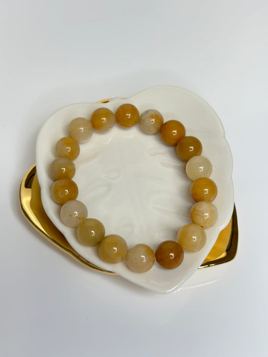 10mm Yellow Jade (RARE) Bracelet