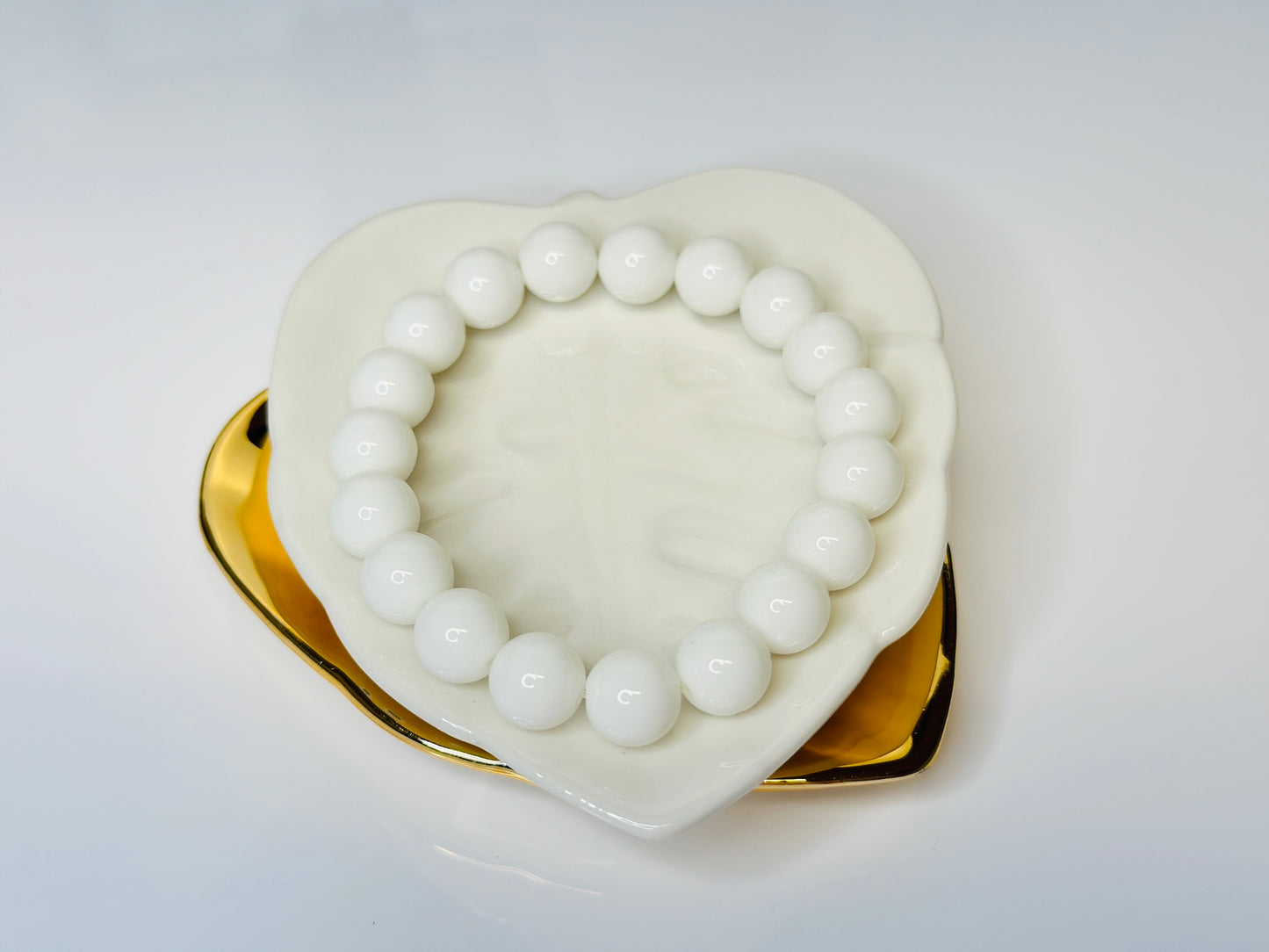 Natural White Jade Bracelet (RARE)