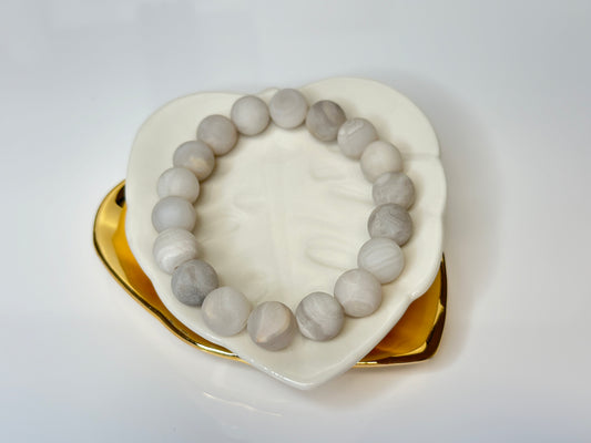 Matte White & Gray Bracelet