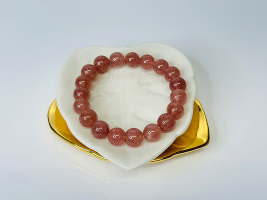 10mm Strawberry Quartz Bracelet