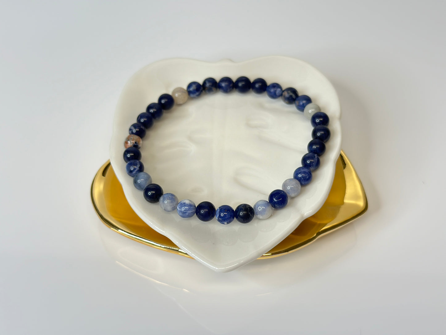 6mm Natural Orange Sodalite Bracelet