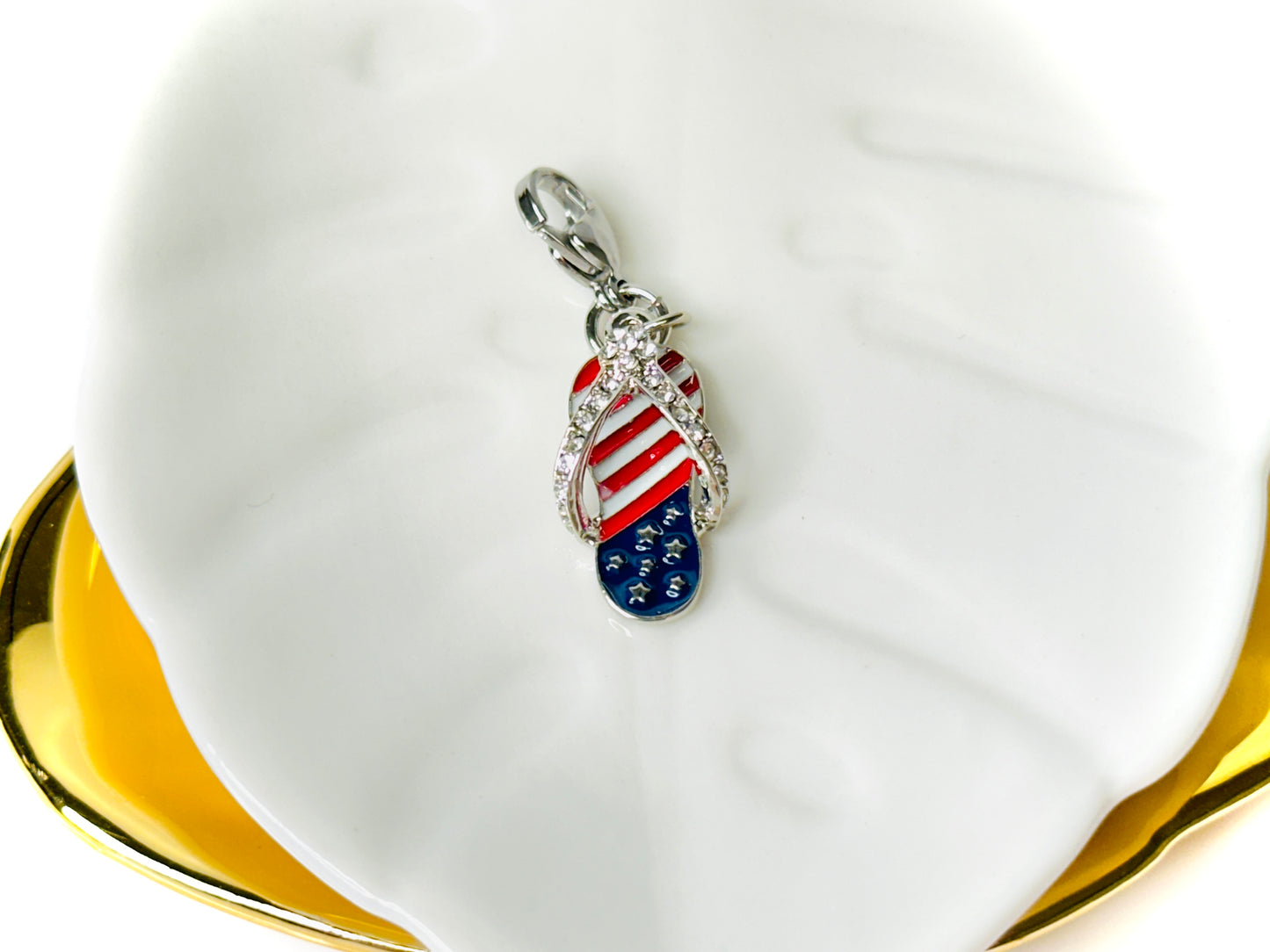 Patriotic Flip Flop Charm