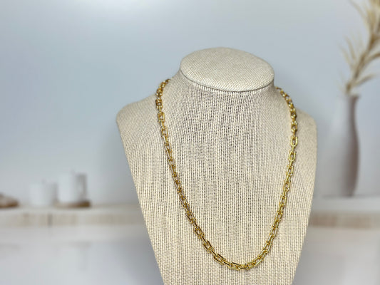 Petite Silver or Gold Filled U-Link Necklace
