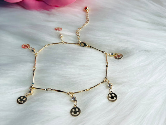Happy Face Anklet